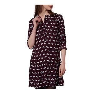 ANNE TAYLOR LOFT Bee Flippy  Drop Waist Shirt Dress Knee Length Womens Small